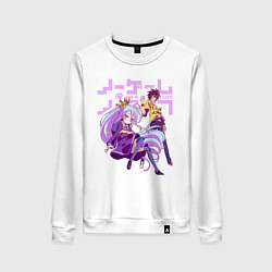 Свитшот хлопковый женский No Game No Life, цвет: белый