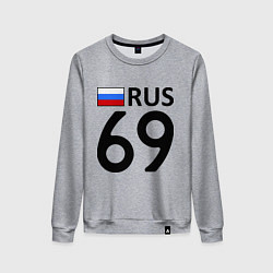 Свитшот хлопковый женский RUS 69, цвет: меланж