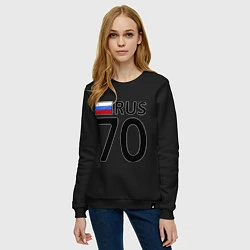 Свитшот хлопковый женский RUS 70, цвет: черный — фото 2