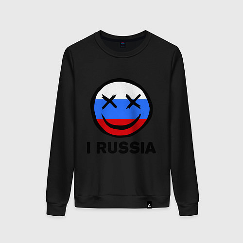Женский свитшот I russia / Черный – фото 1