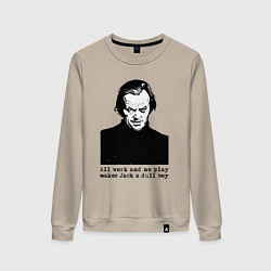 Свитшот хлопковый женский Сияние - Джек Николсон, цвет: миндальный