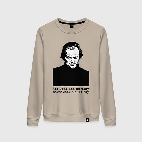 Женский свитшот Сияние - Джек Николсон / Миндальный – фото 1