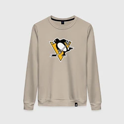 Свитшот хлопковый женский Pittsburgh Penguins: Evgeni Malkin, цвет: миндальный