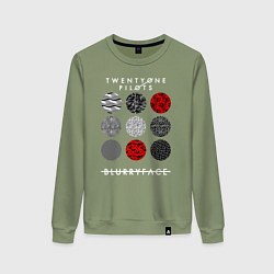 Свитшот хлопковый женский TOP: Blurryface, цвет: авокадо
