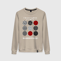 Свитшот хлопковый женский TOP: Blurryface, цвет: миндальный
