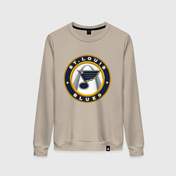 Свитшот хлопковый женский St Louis Blues, цвет: миндальный