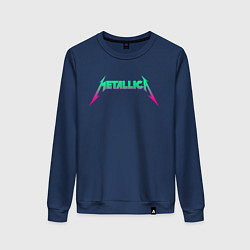 Свитшот хлопковый женский METALLICA, цвет: тёмно-синий