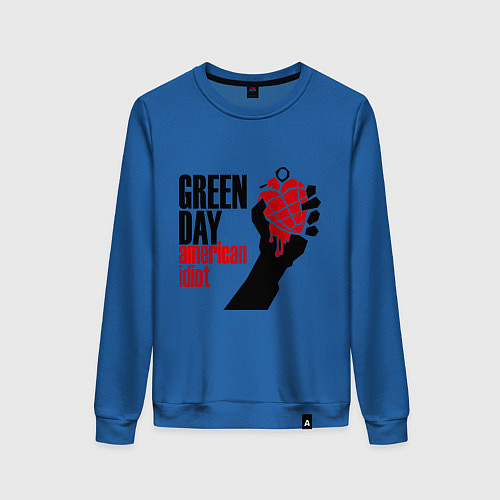 Женский свитшот Green Day: American idiot / Синий – фото 1