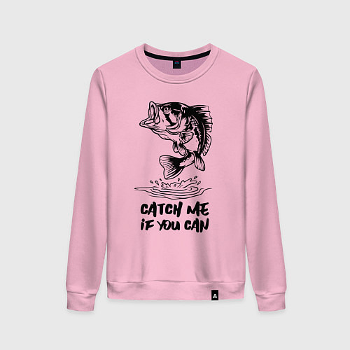 Женский свитшот Catch me if you can / Светло-розовый – фото 1