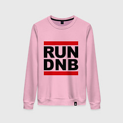Свитшот хлопковый женский RUN DNB, цвет: светло-розовый