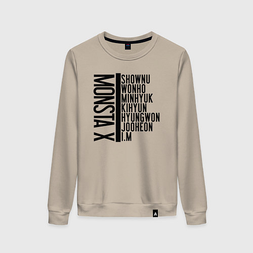 Женский свитшот MONSTA X / Миндальный – фото 1