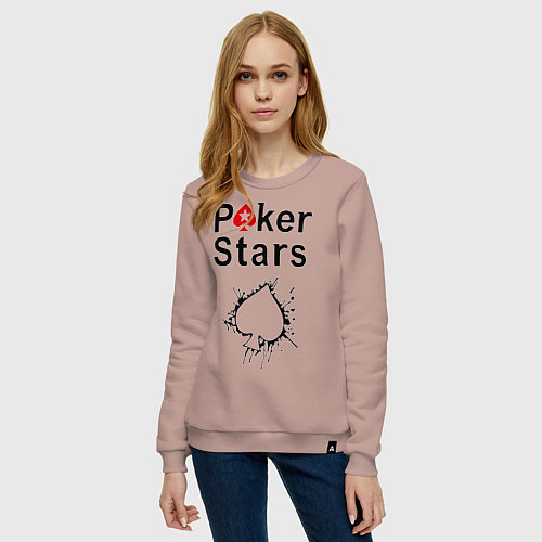 Женский свитшот Poker Stars / Пыльно-розовый – фото 3