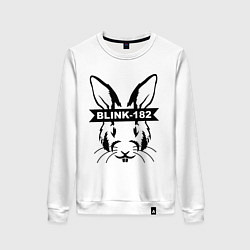 Свитшот хлопковый женский Blink-182, цвет: белый