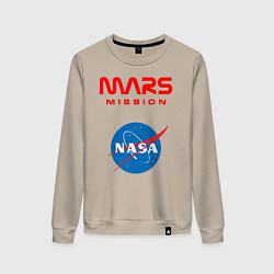 Свитшот хлопковый женский Nasa Mars mission, цвет: миндальный