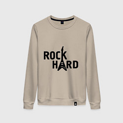 Свитшот хлопковый женский Rock hard, цвет: миндальный