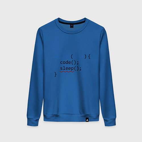 Женский свитшот Code - sleep / Синий – фото 1