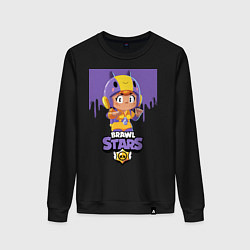 Свитшот хлопковый женский BRAWL STARS BEA, цвет: черный