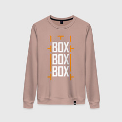 Свитшот хлопковый женский Box box box, цвет: пыльно-розовый