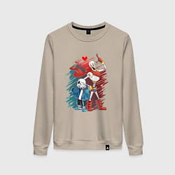 Свитшот хлопковый женский UNDERTALE, цвет: миндальный