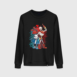 Свитшот хлопковый женский UNDERTALE, цвет: черный