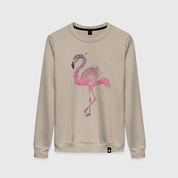 Свитшот хлопковый женский Flamingo, цвет: миндальный
