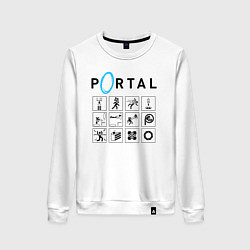 Свитшот хлопковый женский PORTAL, цвет: белый