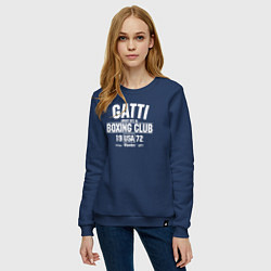Свитшот хлопковый женский Gatti Boxing Club, цвет: тёмно-синий — фото 2