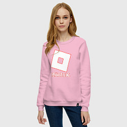 Свитшот хлопковый женский ROBLOX, цвет: светло-розовый — фото 2