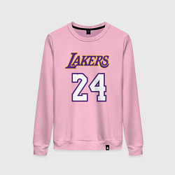 Свитшот хлопковый женский Lakers 24, цвет: светло-розовый