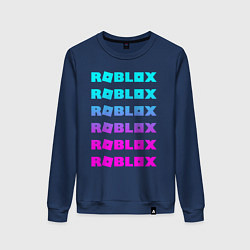 Свитшот хлопковый женский ROBLOX, цвет: тёмно-синий