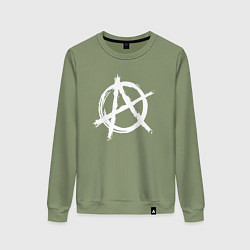 Свитшот хлопковый женский АНАРХИЯ, цвет: авокадо