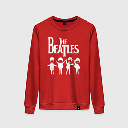 Свитшот хлопковый женский Beatles, цвет: красный