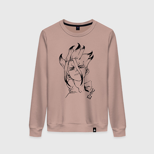 Женский свитшот Доктор Стоун / Пыльно-розовый – фото 1