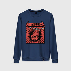 Свитшот хлопковый женский Metallica, цвет: тёмно-синий