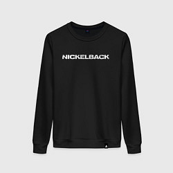 Свитшот хлопковый женский Nickelback, цвет: черный