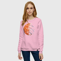 Свитшот хлопковый женский BasketBall, цвет: светло-розовый — фото 2