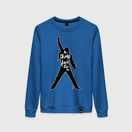 Женский свитшот Queen - The Show Must Go On / Синий – фото 1