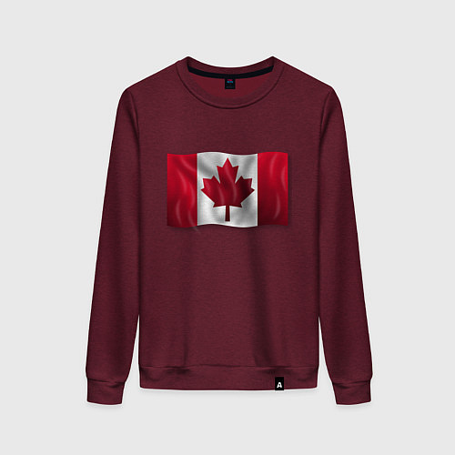 Женский свитшот Канада / Меланж-бордовый – фото 1