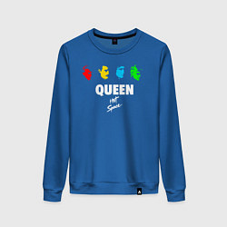 Свитшот хлопковый женский Queen, цвет: синий