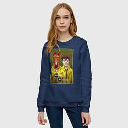 Свитшот хлопковый женский BoJack Horseman, цвет: тёмно-синий — фото 2