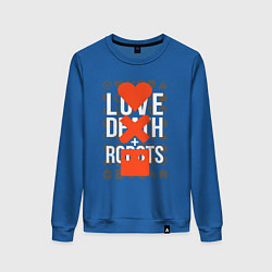 Свитшот хлопковый женский LOVE DEATH ROBOTS LDR, цвет: синий