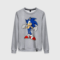 Свитшот хлопковый женский Sonic, цвет: меланж