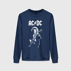 Свитшот хлопковый женский ACDC, цвет: тёмно-синий