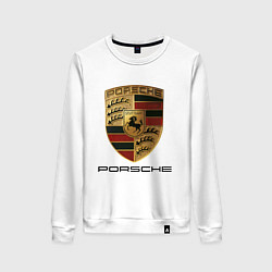 Свитшот хлопковый женский PORSCHE, цвет: белый