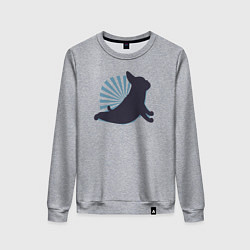 Свитшот хлопковый женский Йога, цвет: меланж