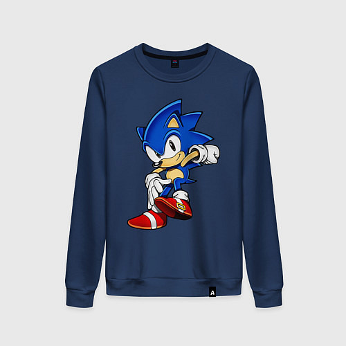 Женский свитшот SONIC / Тёмно-синий – фото 1