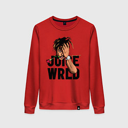 Свитшот хлопковый женский Juice WRLD, цвет: красный