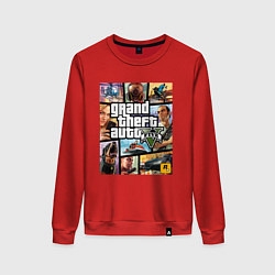 Свитшот хлопковый женский GTA5, цвет: красный