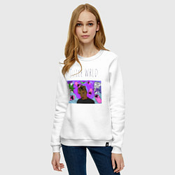 Свитшот хлопковый женский Juice WRLD, цвет: белый — фото 2