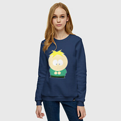 Свитшот хлопковый женский South Park Баттерс, цвет: тёмно-синий — фото 2